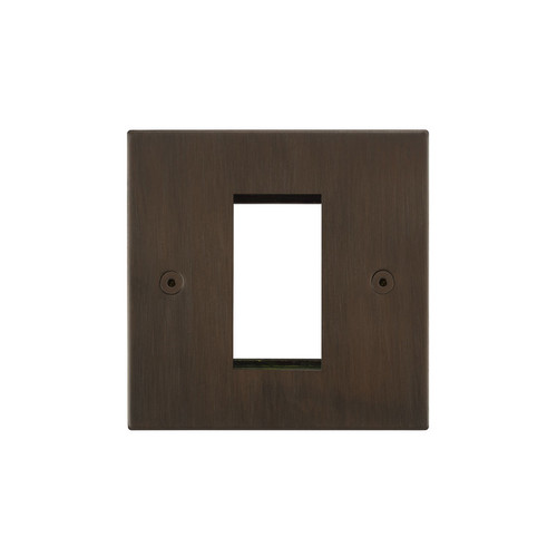 Horizon Square Euro Plate 1 gang Chocolate Bronze