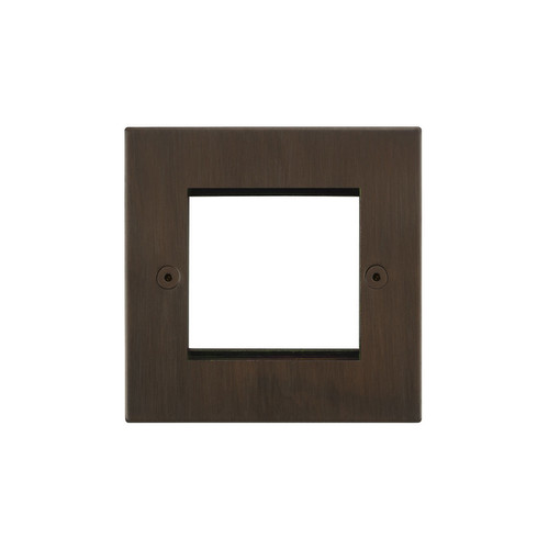 Horizon Square Euro Plate 2 gang Chocolate Bronze