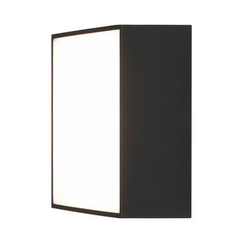 Kea 140 Square Bathroom Wall Light Textured Black 5.3W