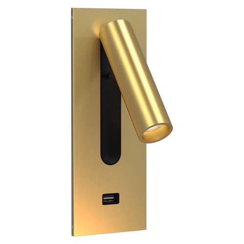 Fuse 3 LED USB Wall Light 240V 3.5W Matt Gold