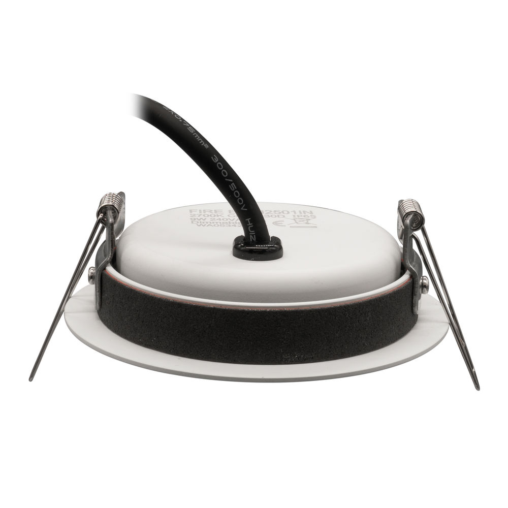 Blaze Fire Rated Adjustable LED Downlight Warm White (3000K) 9W White — view 3