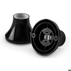 E27 Straight Batten Lampholder Black E27