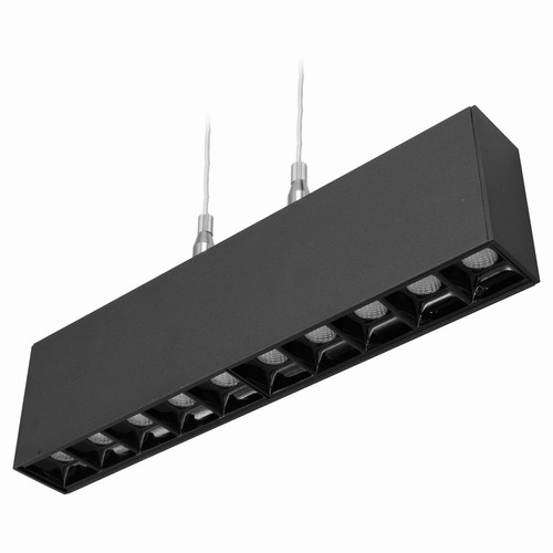 Slim Duet System LED Suspended Downlight 22W Black 3000K Warm White