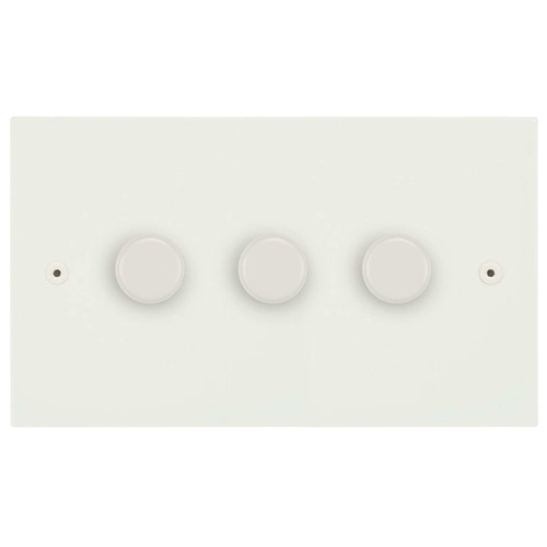 Horizon Square Dimmer Switch 3 gang 400 watt  2 way Primed White