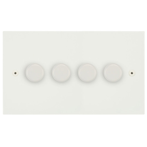 Horizon Square Dimmer Switch 4 gang 400 watt  2 way Primed White