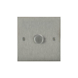 Horizon Square Dimmer Switch Multi-Dim Slave 1 gang 250 watt multi-way Satin Stainless Steel