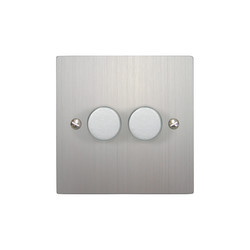 Dimmer Switch V-PRO Trailing Edge LED 2 gang 120 watt 2 way Aluminium
