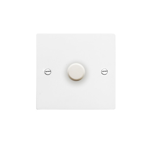 Dimmer Switch 1 gang dimmer switch 400 watt 2 way Satin White Aluminium
