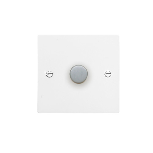 Dimmer Switch 1 gang dimmer switch 400 watt 2 way Satin White Aluminium