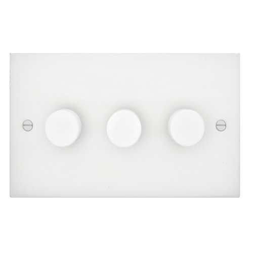 Dimmer Switch 3 gang 400 watt 2 way Matt White