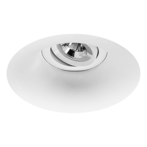 Gypsum Plaster Trimless Round Soft Edge Adjustable Downlight GU10 240V White 35W