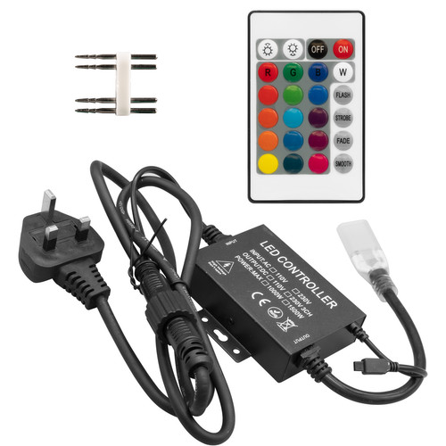 LED Tape 240V V3 RGB Power & Wired Remote White