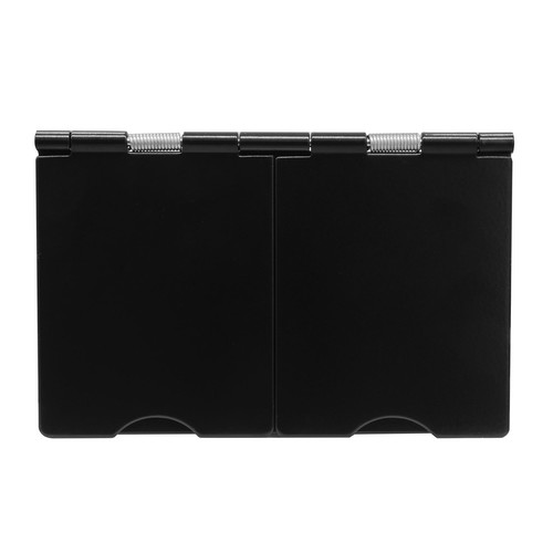 Flat Plate  Floor Socket 2 gang 13 amp unswitched Matt Black