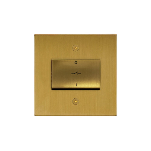 Horizon Square Fan Isolator Switch 1 gang Satin Brass