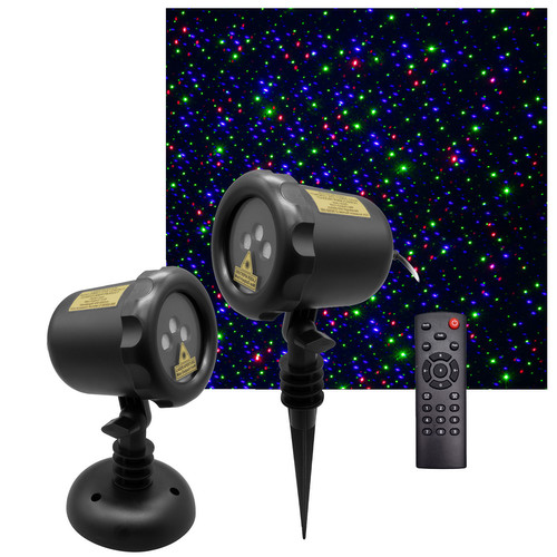 RGB Laser Christmas Projector 1 Motion Pattern Effects Wall & Spike Light IP65 240V
