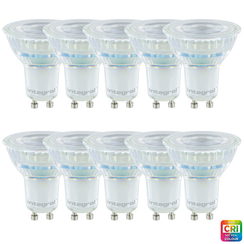 10 x Real Colour GU10 LED 5W 400lm Dimmable 10 Pack 36° 3000K Warm White