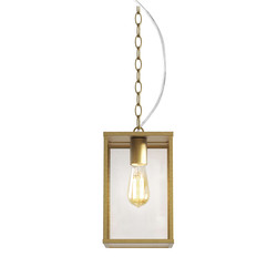 Homefield 240 Outdoor Pendant Light 240V 12W Natural Brass
