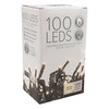 LED Smart Battery 6hr Timer String Fairy Lights 10m, 100 5mm lights Indoor/Outdoor, 31V 3000K Warm White Green Cable