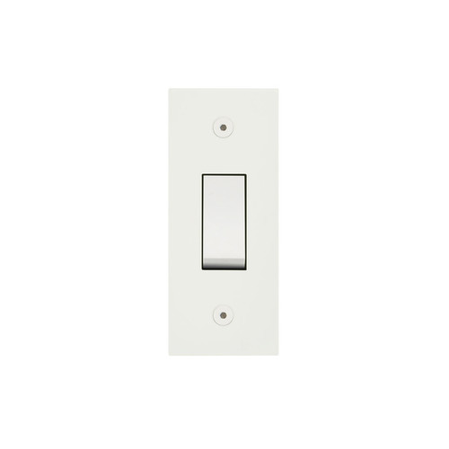 Horizon Square Architrave Switch 1 gang rocker Primed White