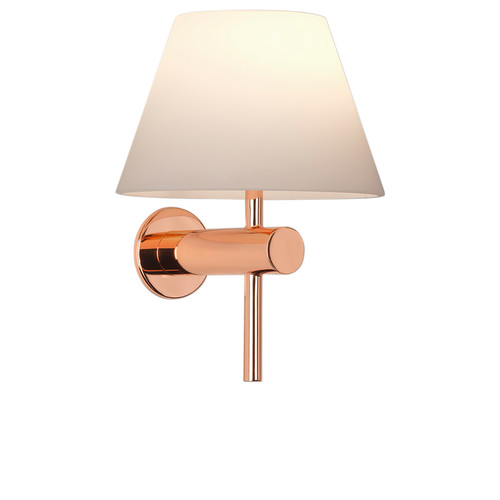Roma Unswitched Wall Light 240V Polished Copper 40W