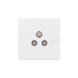 Communications Socket 1 gang satellite tv aeiral socket White