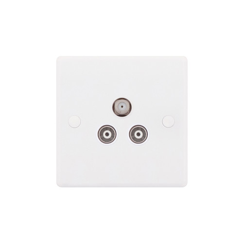 Communications Socket 1 gang satellite tv aeiral socket White