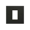 Horizon Square Euro Plate 1 Gang Euro Plate Matt Black