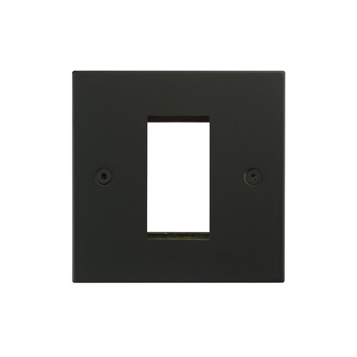 Horizon Square Euro Plate 1 Gang Euro Plate Matt Black