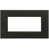 Horizon Square Euro Plate 4 Gang Euro Plate Matt Black
