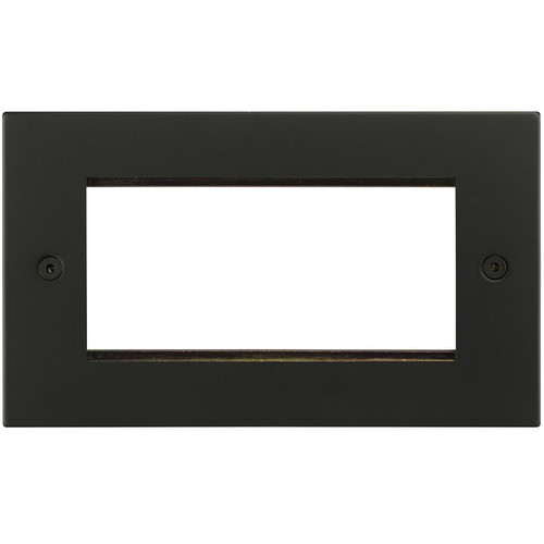 Horizon Square Euro Plate 4 Gang Euro Plate Matt Black