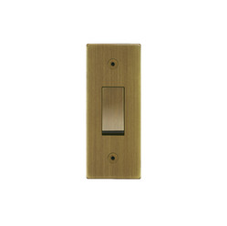 Horizon Square Architrave Switch 1 gang rocker Antique Brass