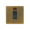 Horizon Square Cooker Switch 1 gang plate 45 amp cooker neon Antique Brass