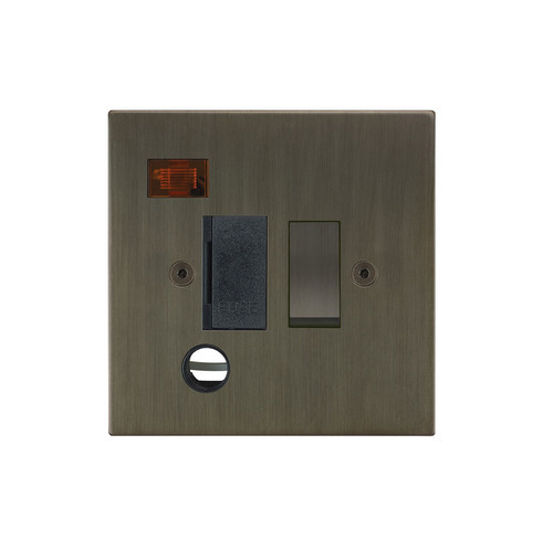 Horizon Square Fuse Spur 1 gang 13 amp switched flex outlet neon Jordan Bronze