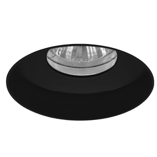 Trimless Round Fire Rated Fixed Clear Glass Downlight IP55 GU11 240V Black 35W