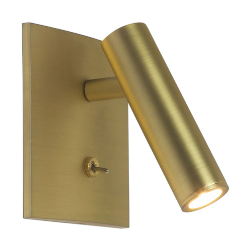 Enna Recess Square Switched LED Wall Light Matt Gold 4.5W