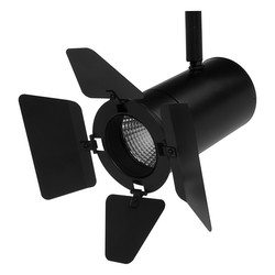 Tube Integrated LED Barn Door Spotlight 12W 38° Beam Angle Black 3000K Warm white