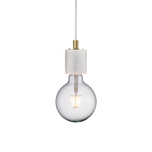 Siv White Marble Pendant Light 60W White