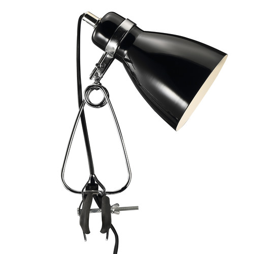 Cyclone Black Clamp Lamp 15W Black