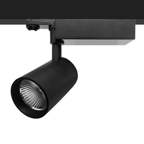 Tube Switching LED Track Light 3 Circuit 20W 40° 2000lm Black 3000K Warm White
