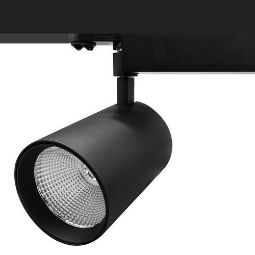 Tube Switching LED Track Light 3 Circuit 40W 40° 4000lm Black 3000K Warm White