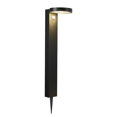 Rica Round Solar-Powered Garden Spike Light 5W Black 3000K Warm White