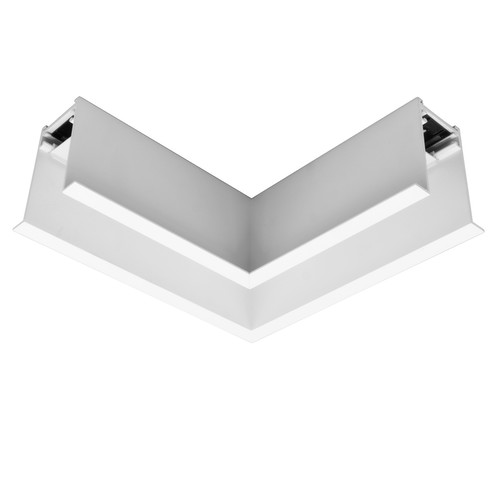 Slim Duet System Trimmed Recessed Horizontal Corner White 179mm