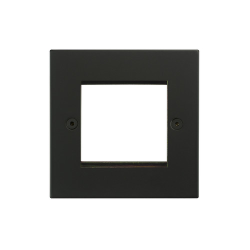 Horizon Square Euro Plate 2 Gang Euro Plate Matt Black