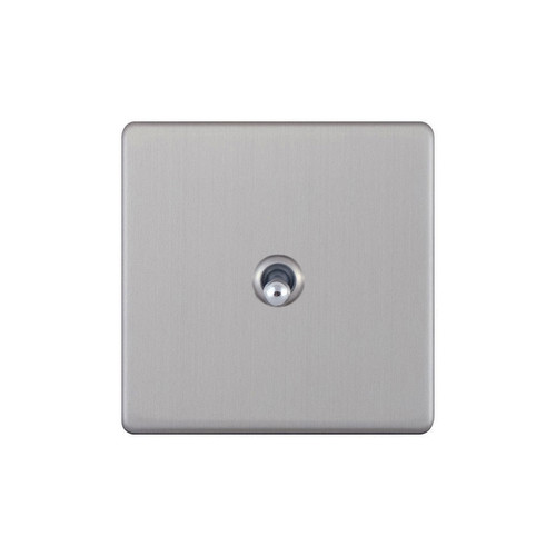 Dolly Switch Screwless 1 gang 10 amp 2 way Brushed Stainless