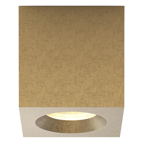 Kos Square II Surface Mounted Coastal Downlight GU10 240V 6W Coastal Brass