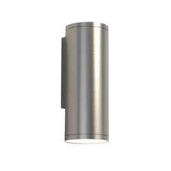 Ava 200 Outdoor Coastal Garden Wall Light Brushed Stainless Steel 6W