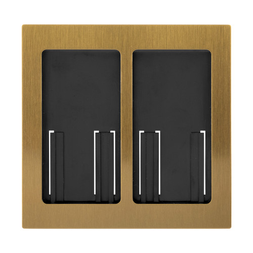 Lutron Pico Wireless Double Faceplate Brass 2 Gang