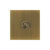 Horizon Square Push Button Switch 1 gang Antique Brass