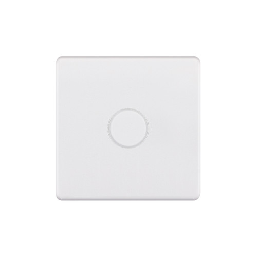 Dimmer Switch Screwless 1 gang 400W 2 way Matt White