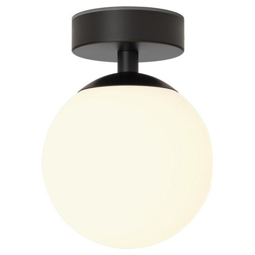 Denver Flush Mount Ceiling Light 240V Matt Black 40W